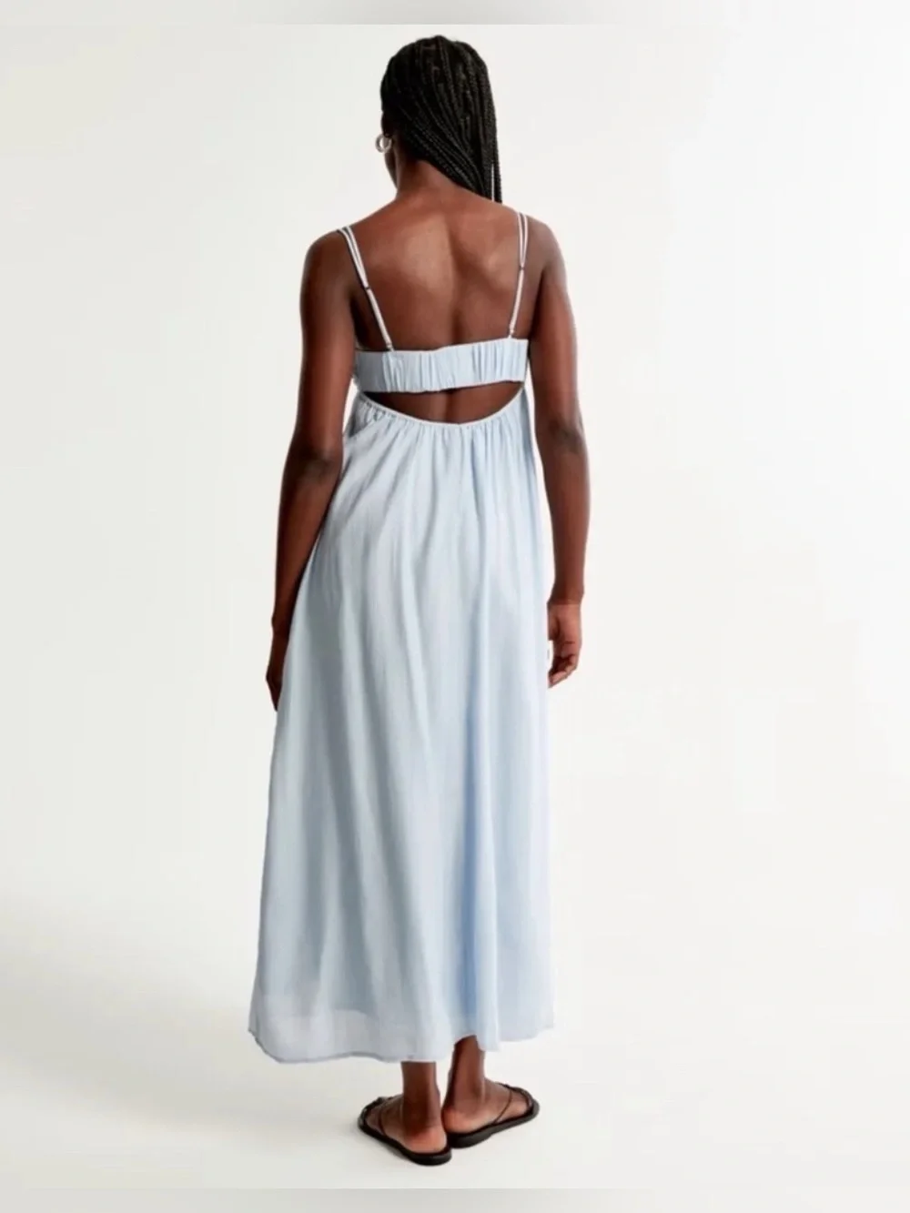 Abercrombie & Fitch Crinkle Textured Maxi Dress